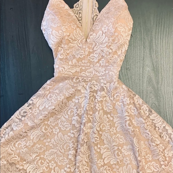 Emerald Sundae Dresses & Skirts - Emerald Sundae Juniors Zip-Back Lace Bodycon -XXS